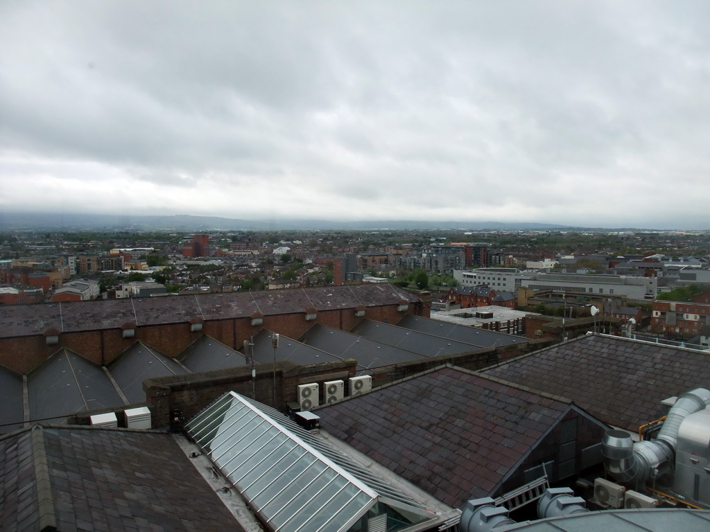 The south side of the city, viewed from the Gravity Bar at the top floor of the Guinness Storehouse