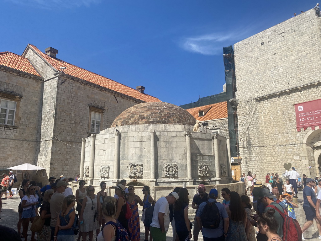 The Large Onofrio Fountain at the west side of the Stradun street