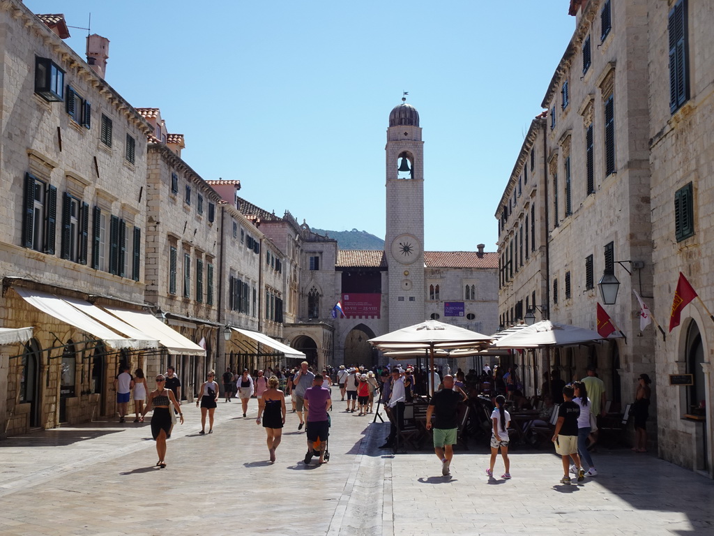 The Stradun street and the Bell Tower