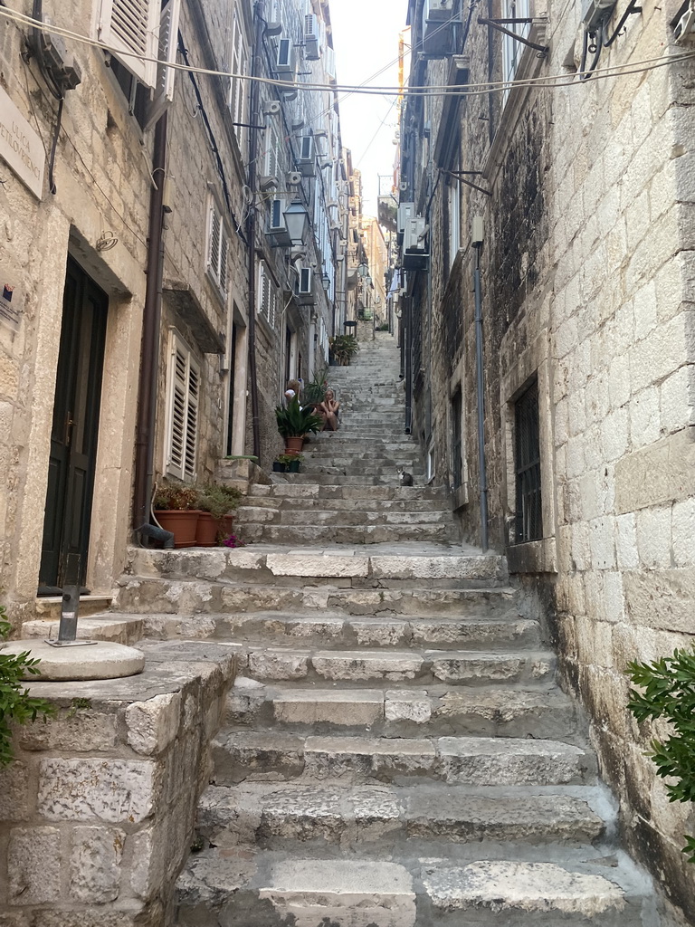 Staircase at the Petilovrijenci Ulica street, viewed from the Prijecko Ulica street