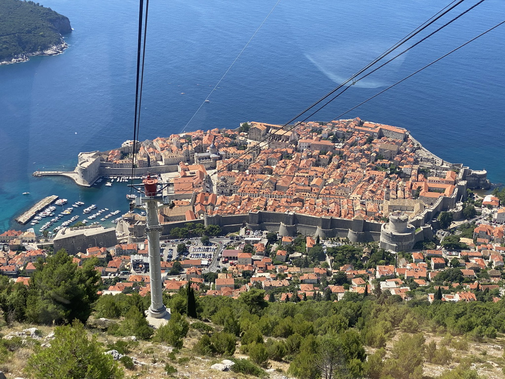 The Old Town and the Lokrum island, viewed from the Dubrovnik Cable Car