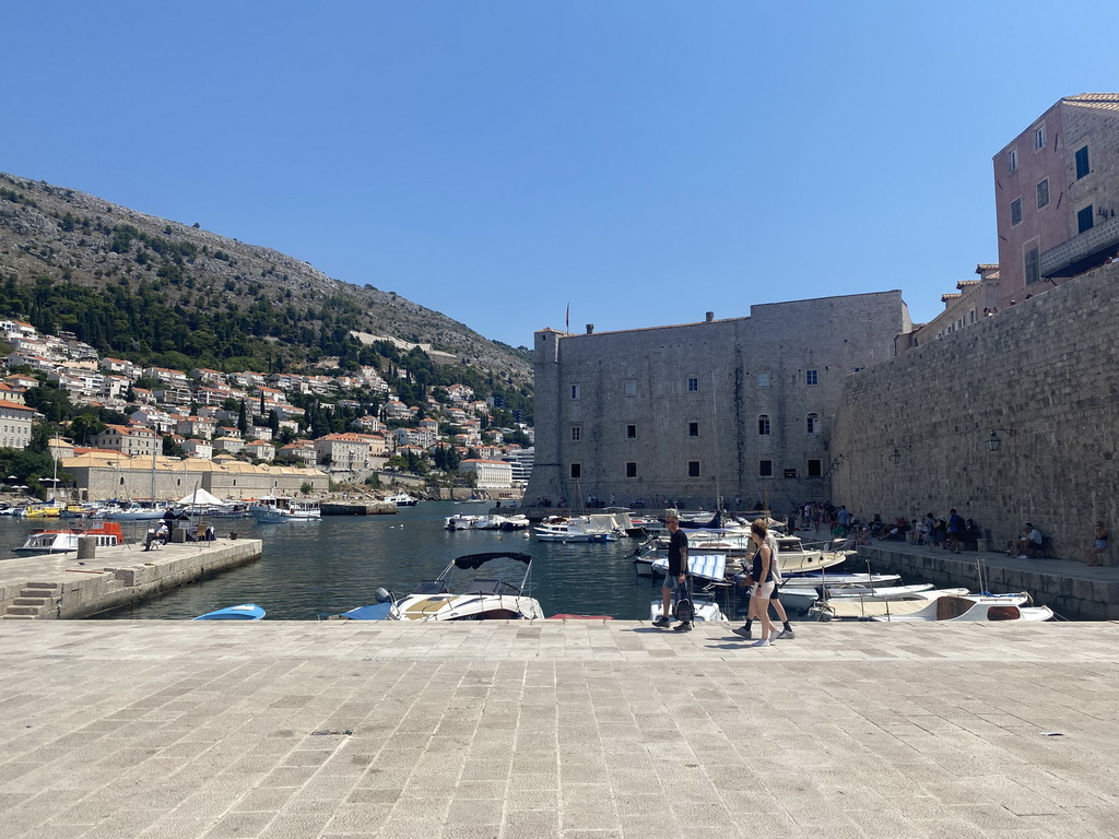 Boats in the Old Port and the Tvrdava Svetog Ivana fortress