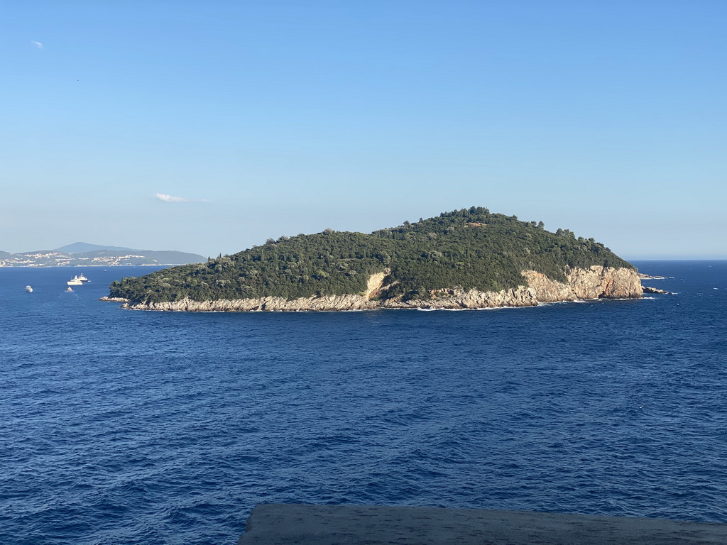 The Lokrum island, viewd from the top of the Kula sv. Petra fortress