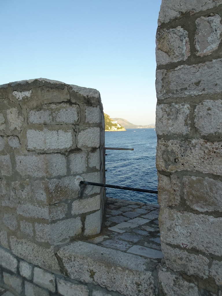 The top of the Tvrdava Svetog Ivana fortress, with a view on the town of Cavtat