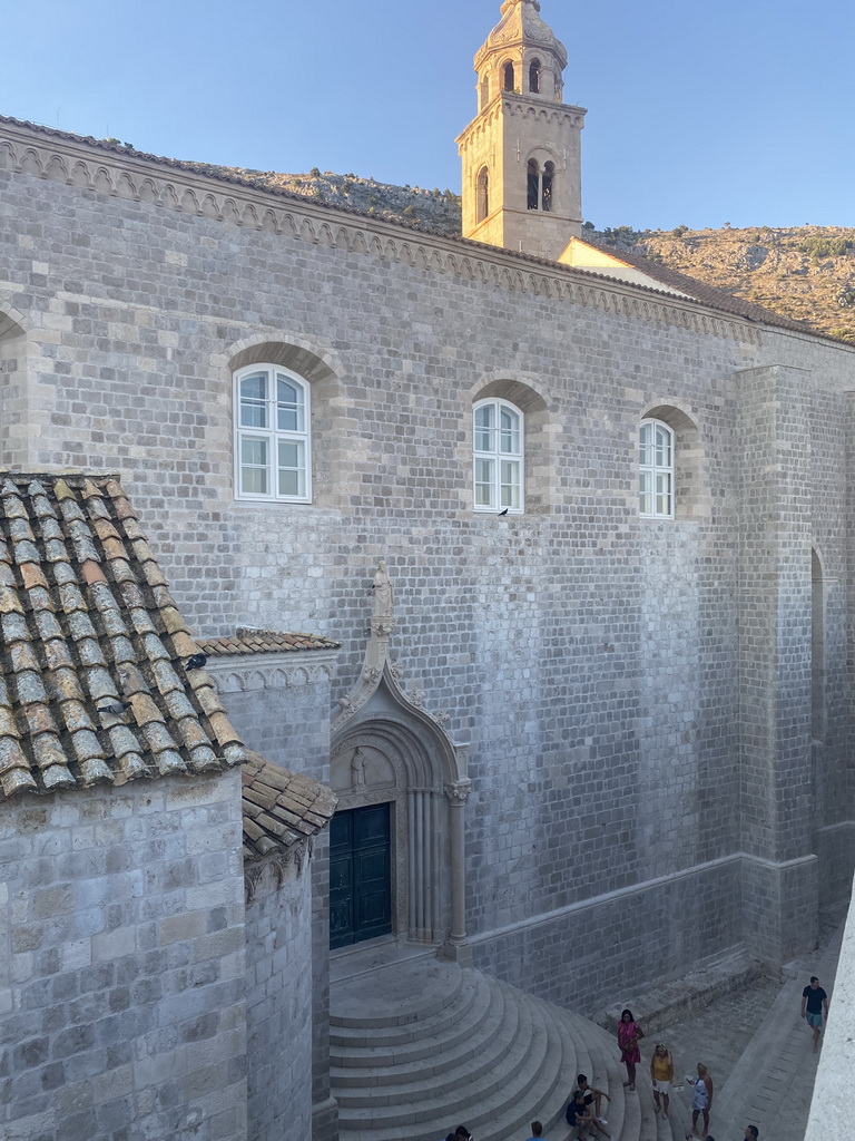 South side of the Dominican Monastery with the circular staircase, gate and tower, viewed from the top of the northeastern city walls