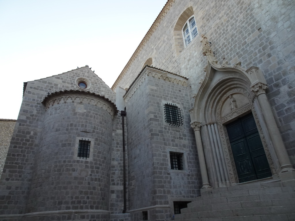 Circular staircase and gate at the south side of the Dominican Monastery at the Ulica Svetog Dominika street