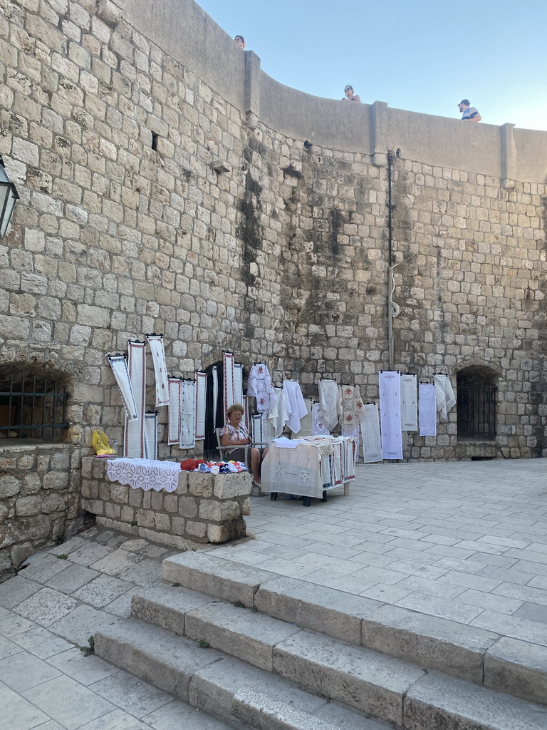 Saleswoman at the Ulica od Margarite street below the southern city walls