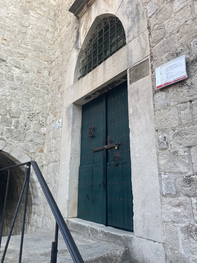 Entrance to the Ethnografic Museum Rupe at the Ulica od orte street