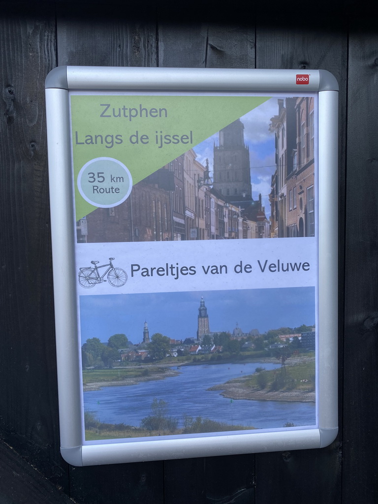 Information on biking routes at the bike rental place at the Landal Coldenhove holiday park