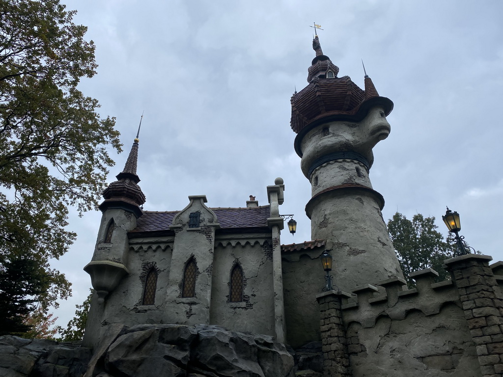 Facade of the Six Swans attraction at the Fairytale Forest at the Marerijk kingdom, viewed from one of the boats