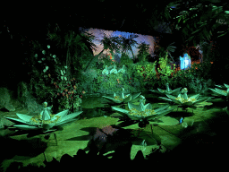 The Witch, the Frogs, the Geese, the Water Lilies and the Fakir`s Tower at the Indian Water Lilies attraction at the Fairytale Forest at the Marerijk kingdom