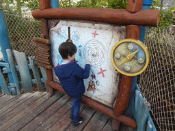 Max doing a puzzle at the Nest! play forest at the Ruigrijk kingdom
