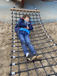 Max in a hammock at the Nest! play forest at the Ruigrijk kingdom