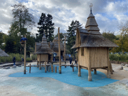 The Archipel water playground at the Reizenrijk kingdom, viewed from the waiting line of the Sirocco attraction