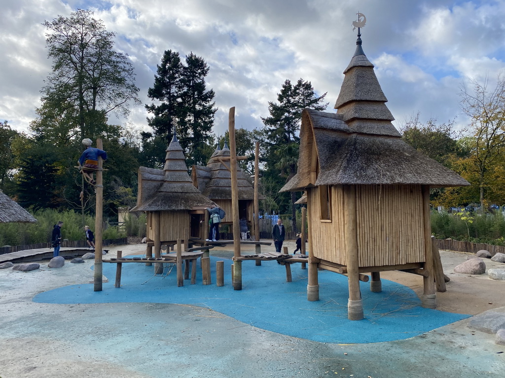 The Archipel water playground at the Reizenrijk kingdom, viewed from the waiting line of the Sirocco attraction