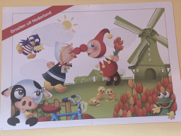 Poster about the Netherlands at the waiting line for the Carnaval Festival attraction at the Reizenrijk kingdom