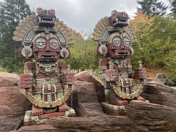 Inca statues at the Piraña attraction at the Anderrijk kingdom