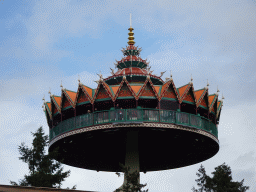 The Pagode attraction at the Reizenrijk kingdom, viewed from the waiting line for the Symbolica attraction at the Fantasierijk kingdom