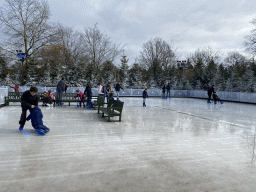Skating rink at the Warme Winter Weide square at the Reizenrijk kingdom, during the Winter Efteling