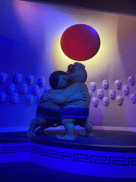 Sumo wrestlers at the Japanese scene at the Carnaval Festival attraction at the Reizenrijk kingdom