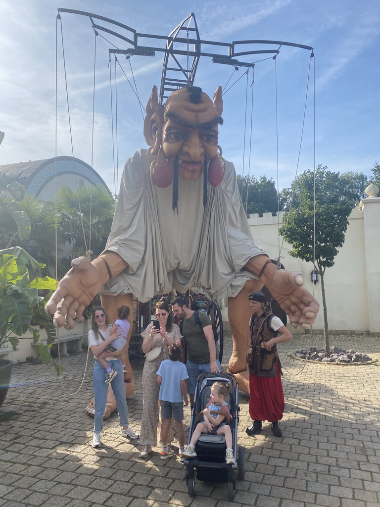 Jinn puppet at the Fata Morganaplein square at the Anderrijk kingdom, during the Summer Efteling