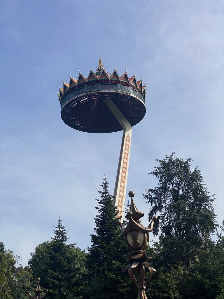 The Pagoda attraction at the Reizenrijk kingdom, viewed from the Hartenhof square