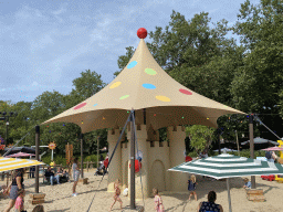Sand castle playground at the Summer Beach area at the Reizenrijk kingdom, during the Summer Efteling