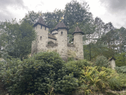 The Castle of Sleeping Beauty at the Sleeping Beauty attraction at the Fairytale Forest at the Marerijk kingdom, under renovation