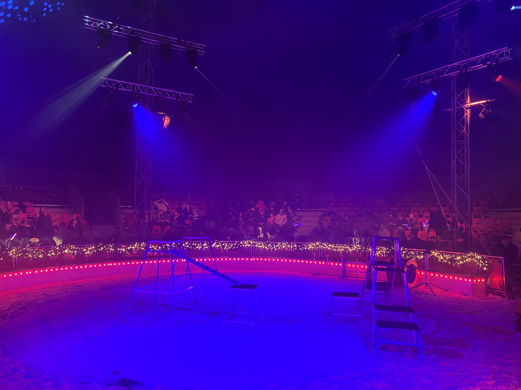 Interior of the Kerstcircus Etten-Leur, during the half-time break