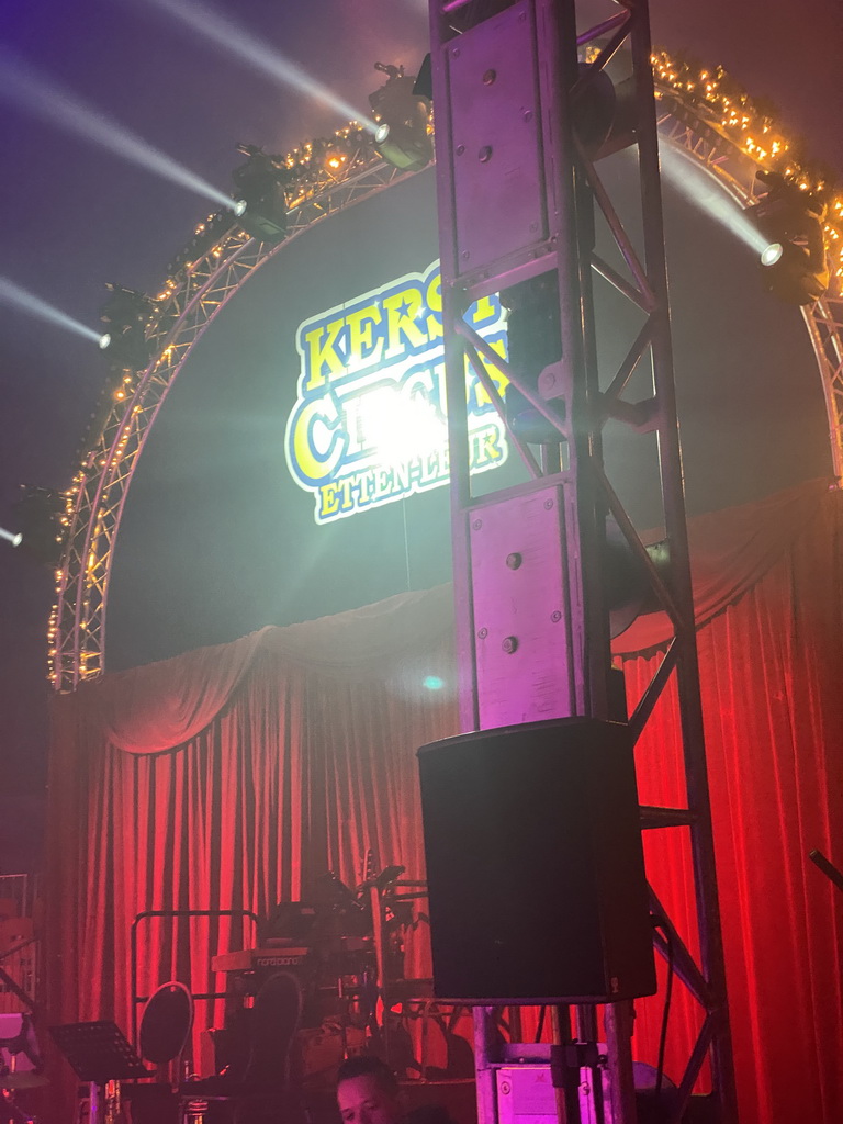 Orchestra stand of the Kerstcircus Etten-Leur, during the half-time break