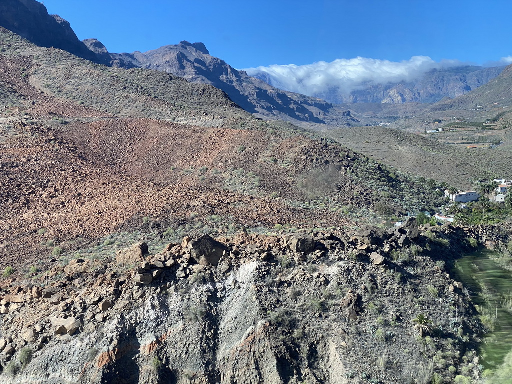 The town of Arteara and surroundings, viewed from the tour bus on the GC-60 road