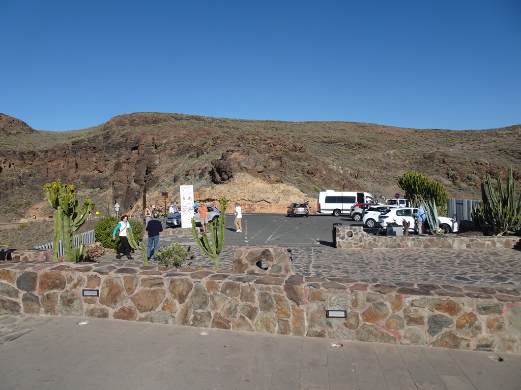 Parking lot at the Mirador Astronómico de la Degollada de las Yeguas viewpoint