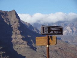 Sign at the Mirador Astronómico de la Degollada de las Yeguas viewpoint