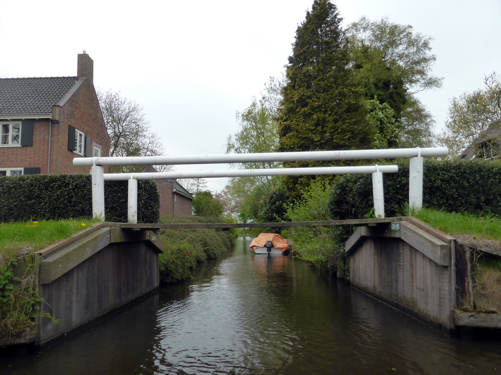 Bridge over a canal, viewed from our tour boat on the Binnenpad canal