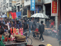 Procession for the Chinese New Year at an old shopping street in the city center