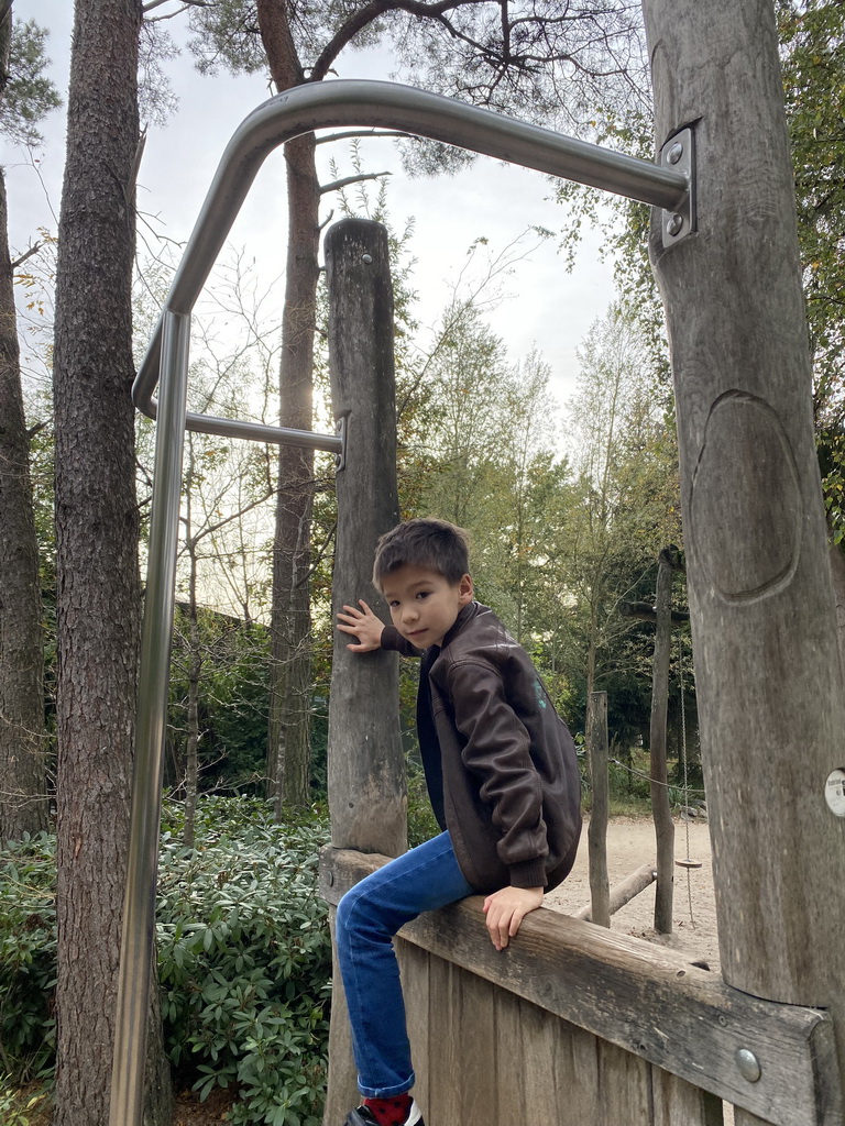 Max at the playground near the Elephant enclosure at the Safaripark Beekse Bergen