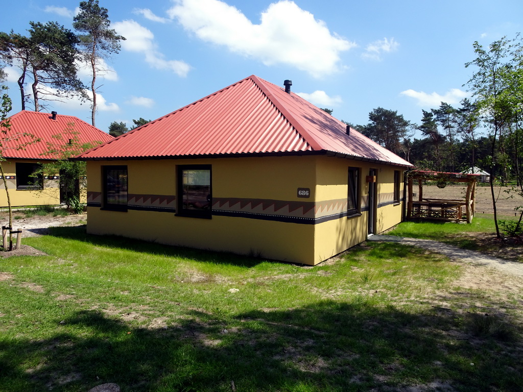 Front of our holiday home at the Safari Resort at the Safaripark Beekse Bergen