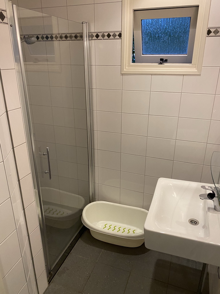 Interior of the bathroom of our holiday home at the Landal Miggelenberg holiday park