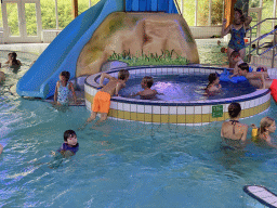 Max at the swimming pool at the Landal Miggelenberg holiday park