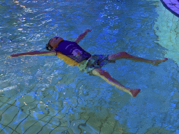 Max at the swimming pool at the Landal Miggelenberg holiday park