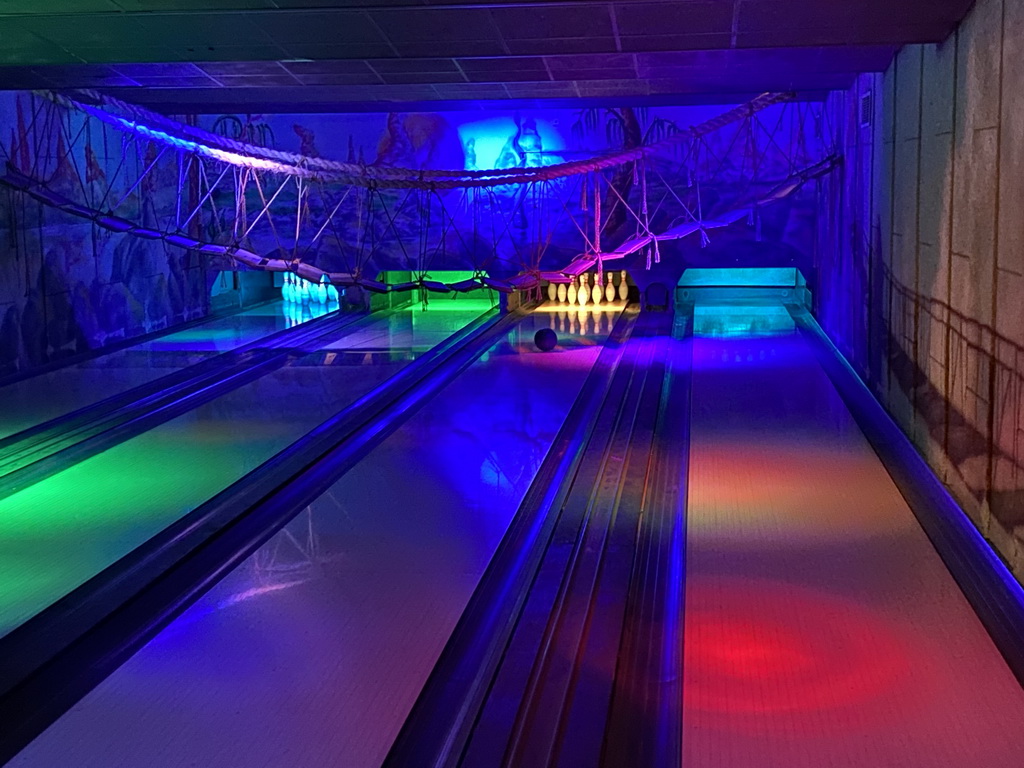 Interior of the bowling alley at the Landal Miggelenberg holiday park