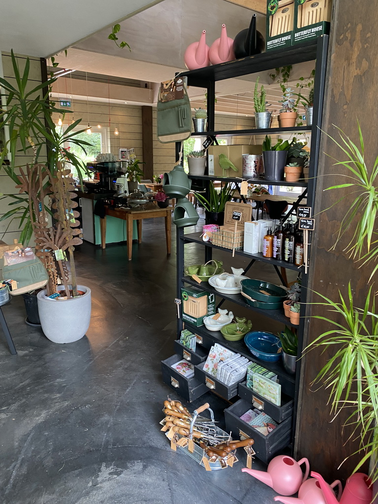 Interior of the shop and restaurant of the Zeeuwse Oase garden