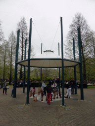 Kiosk with chess game near the Oranje Nassau pavilion at the Keukenhof park