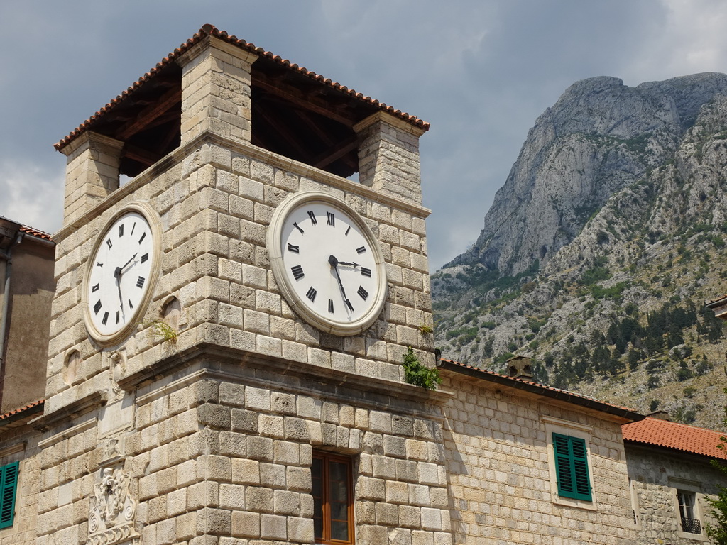 Facade of the Clock Tower at the Square of the Arms