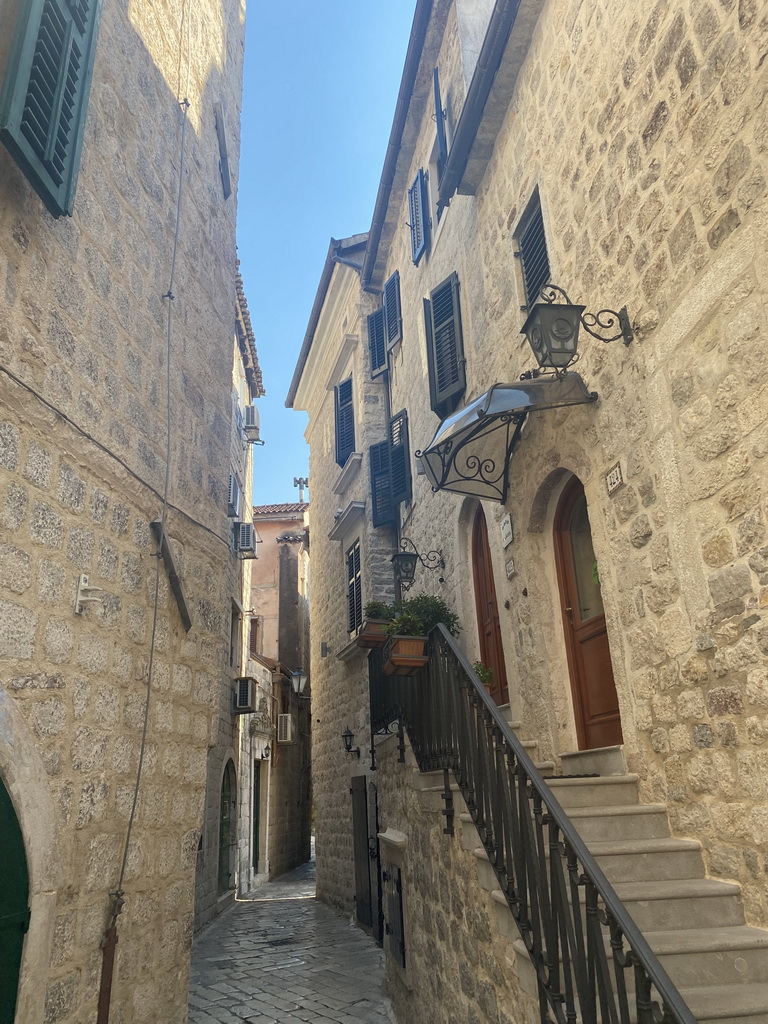 Alley on the east side of the Old Town of Kotor