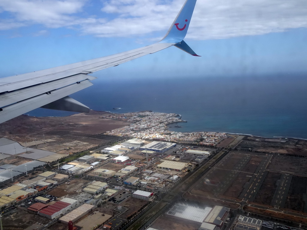 The town of Arinaga, viewed from the airplane from Rotterdam