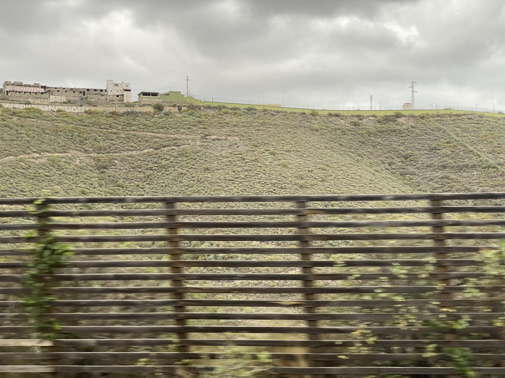 The Penitentiary Las Palmas, viewed from the tour bus on the GC-3 road