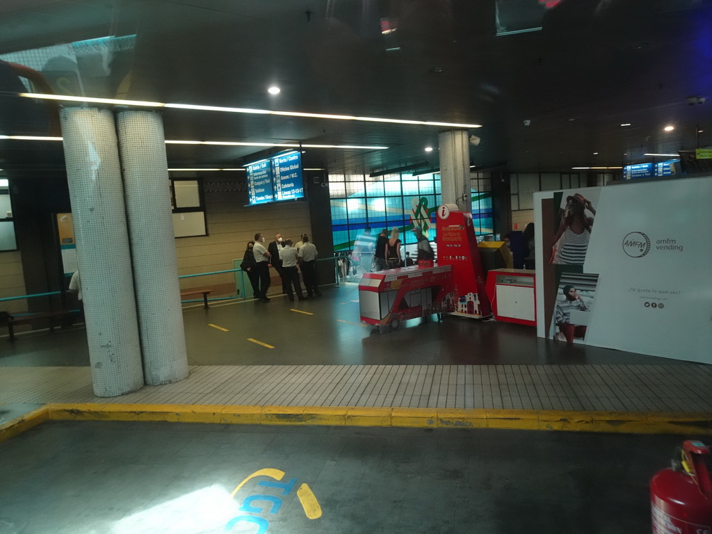 Interior of the San Telmo Bus Station, viewed from the bus from Maspalomas