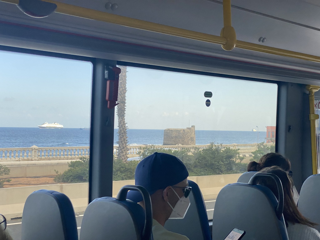 The Castle of San Cristobal, viewed from the bus to Maspalomas on the GC-1 road