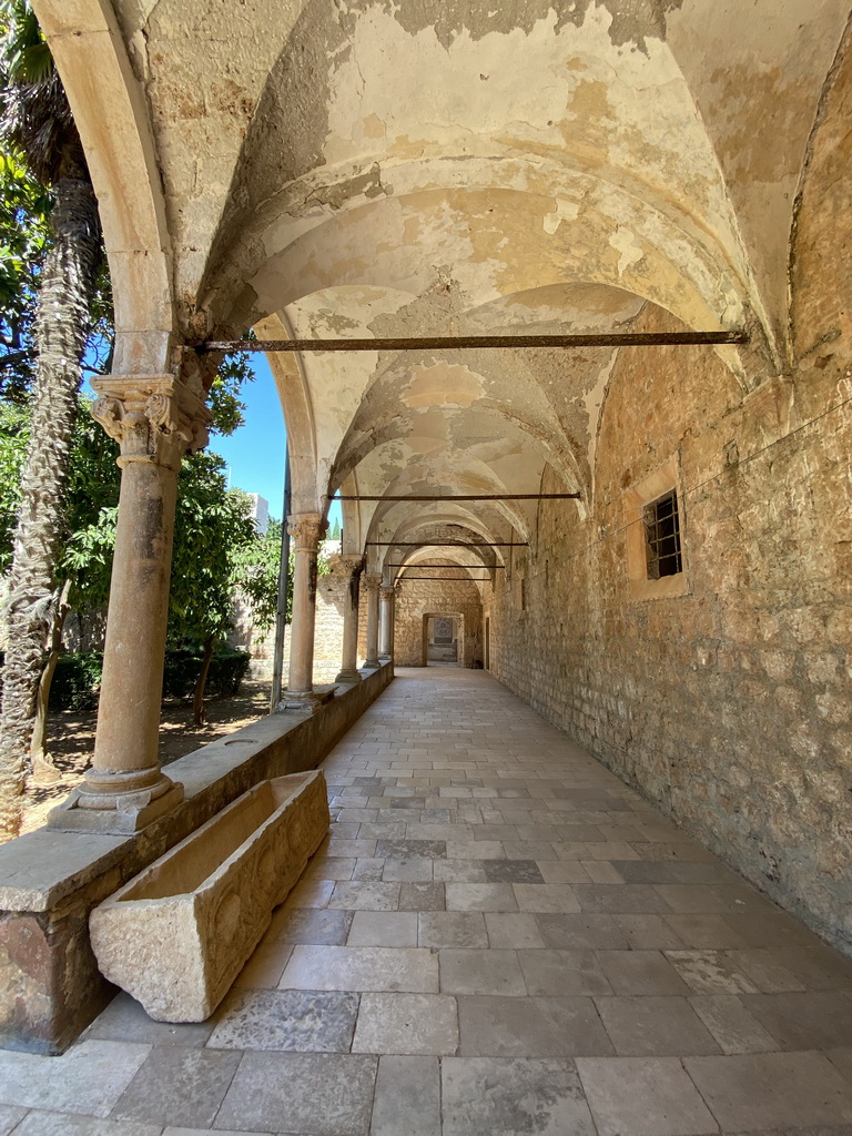 Cloister at the east side of the Benedictine Monastery of St. Mary